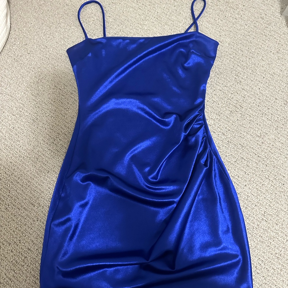 Elegant Blue Mini Dress